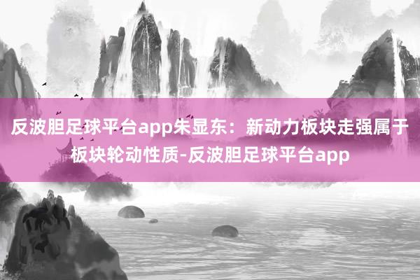 反波胆足球平台app朱显东:新动力板块走强属于板块轮动性质-反波胆足球平台app