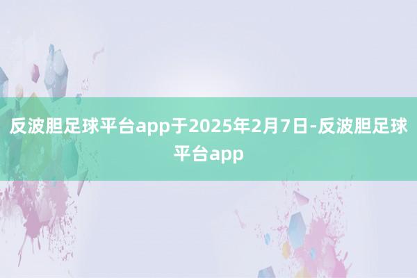 反波胆足球平台app于2025年2月7日-反波胆足球平台app