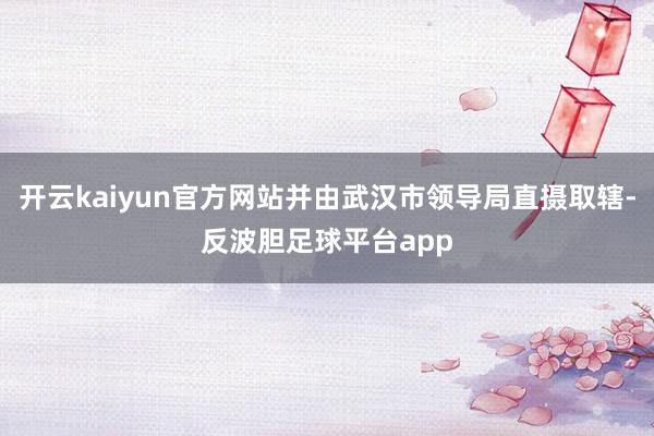 开云kaiyun官方网站并由武汉市领导局直摄取辖-反波胆足球平台app
