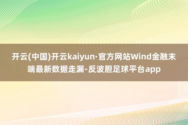 开云(中国)开云kaiyun·官方网站Wind金融末端最新数据走漏-反波胆足球平台app