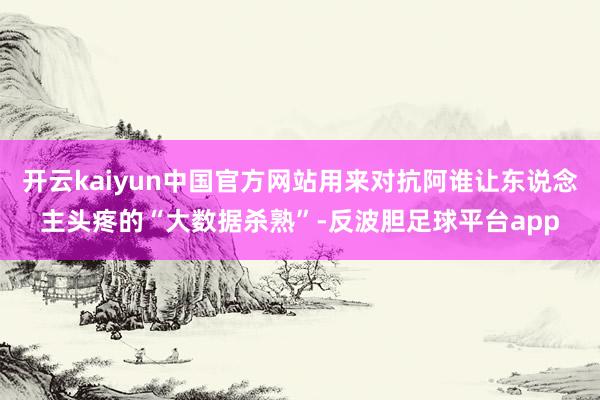 开云kaiyun中国官方网站用来对抗阿谁让东说念主头疼的“大数据杀熟”-反波胆足球平台app