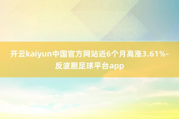 开云kaiyun中国官方网站近6个月高涨3.61%-反波胆足球平台app