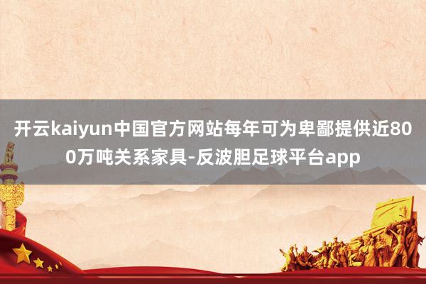 开云kaiyun中国官方网站每年可为卑鄙提供近800万吨关系家具-反波胆足球平台app