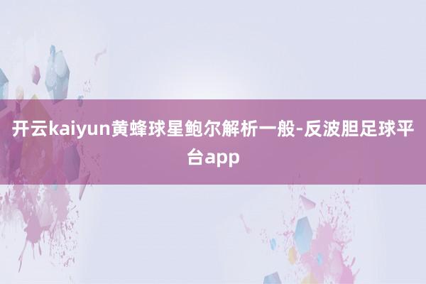 开云kaiyun黄蜂球星鲍尔解析一般-反波胆足球平台app