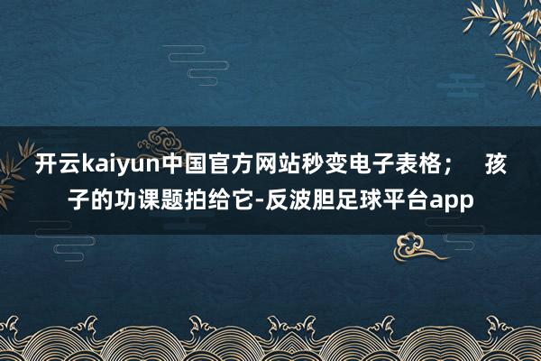 开云kaiyun中国官方网站秒变电子表格；   孩子的功课题拍给它-反波胆足球平台app