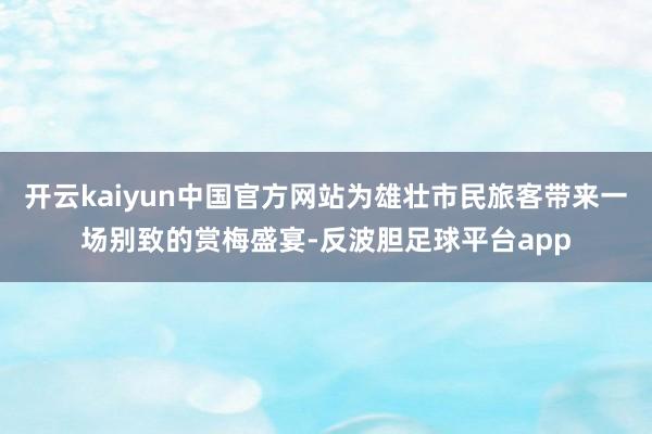 开云kaiyun中国官方网站为雄壮市民旅客带来一场别致的赏梅盛宴-反波胆足球平台app