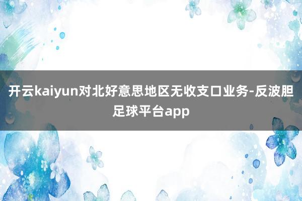 开云kaiyun对北好意思地区无收支口业务-反波胆足球平台app