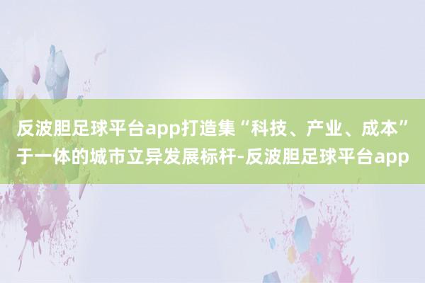 反波胆足球平台app打造集“科技、产业、成本”于一体的城市立异发展标杆-反波胆足球平台app
