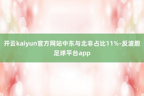 开云kaiyun官方网站中东与北非占比11%-反波胆足球平台app
