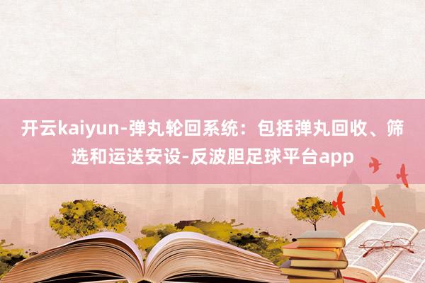 开云kaiyun-弹丸轮回系统：包括弹丸回收、筛选和运送安设-反波胆足球平台app