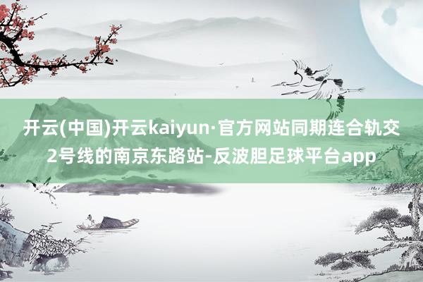 开云(中国)开云kaiyun·官方网站同期连合轨交2号线的南京东路站-反波胆足球平台app