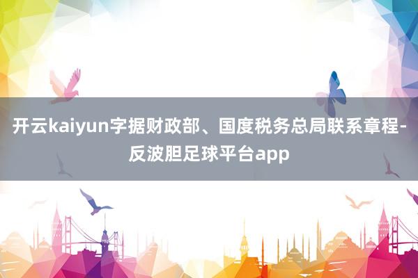开云kaiyun字据财政部、国度税务总局联系章程-反波胆足球平台app