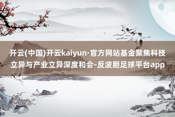 开云(中国)开云kaiyun·官方网站基金聚焦科技立异与产业立异深度和会-反波胆足球平台app